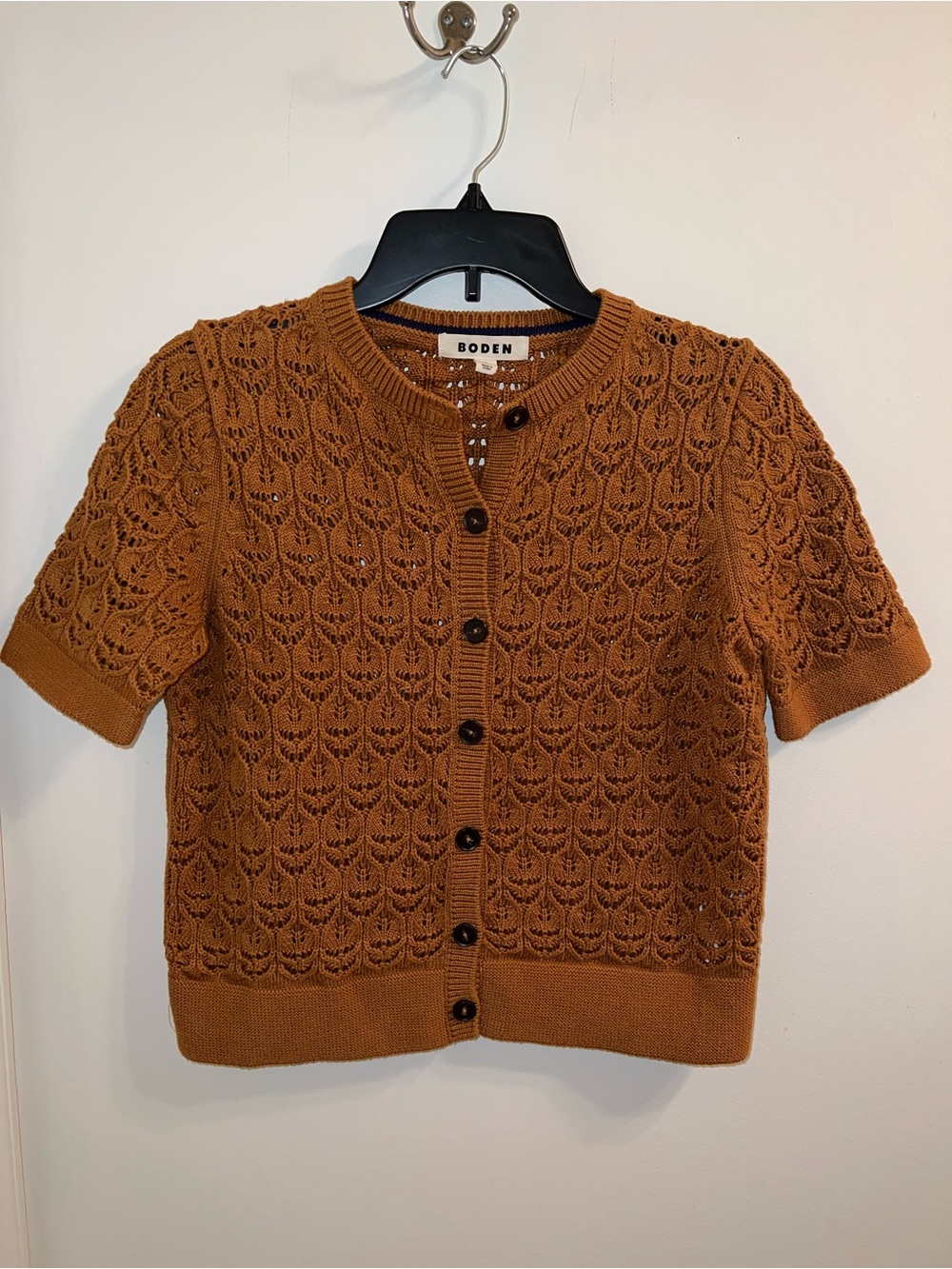🔥🔥🔥 BODEN Short Sleeve Knit Shirt 100% Cotton Size: S NEW